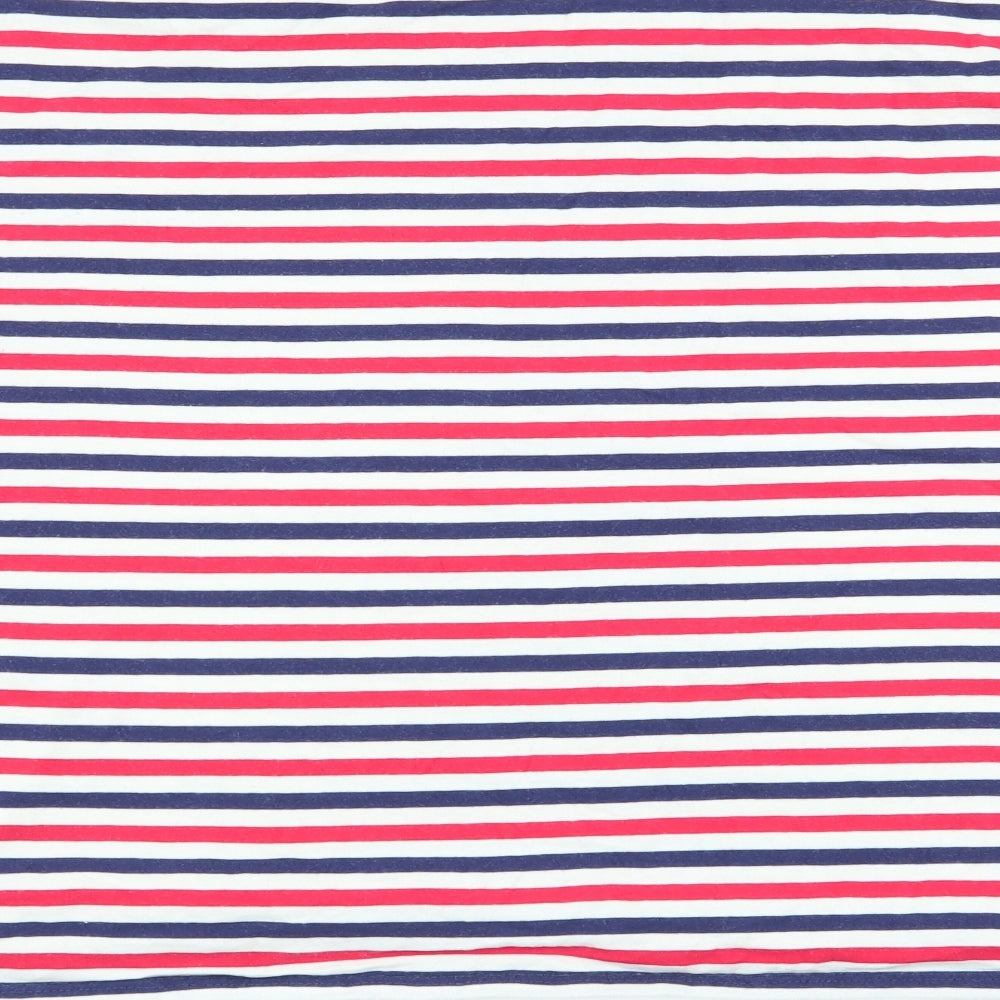 Divided by H&M Womens Multicoloured Striped  Basic T-Shirt Size L