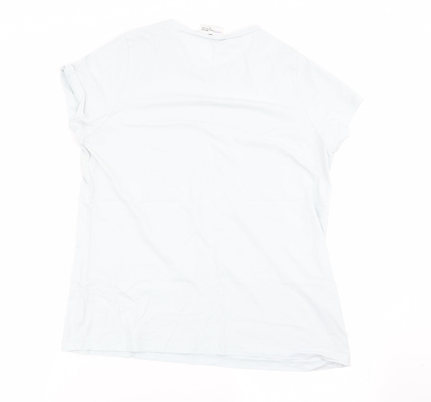 Avon Womens Blue Solid  Top Pyjama Top Size 12