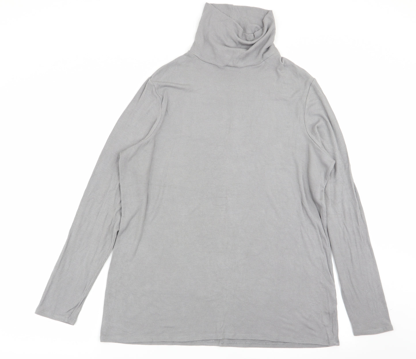 M&S Womens Grey   Basic T-Shirt Size 18