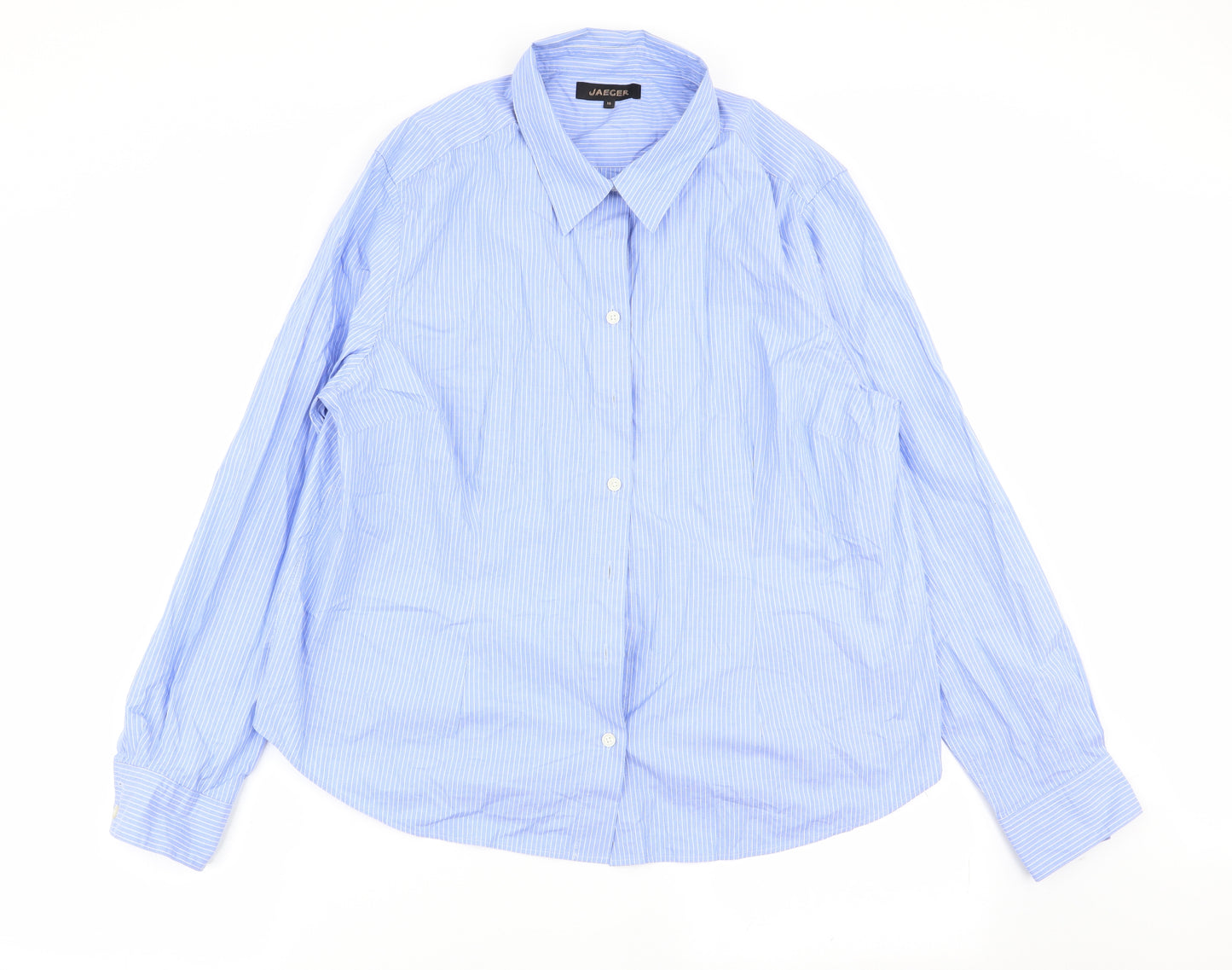 Jaeger Womens Multicoloured Striped  Basic Button-Up Size 18