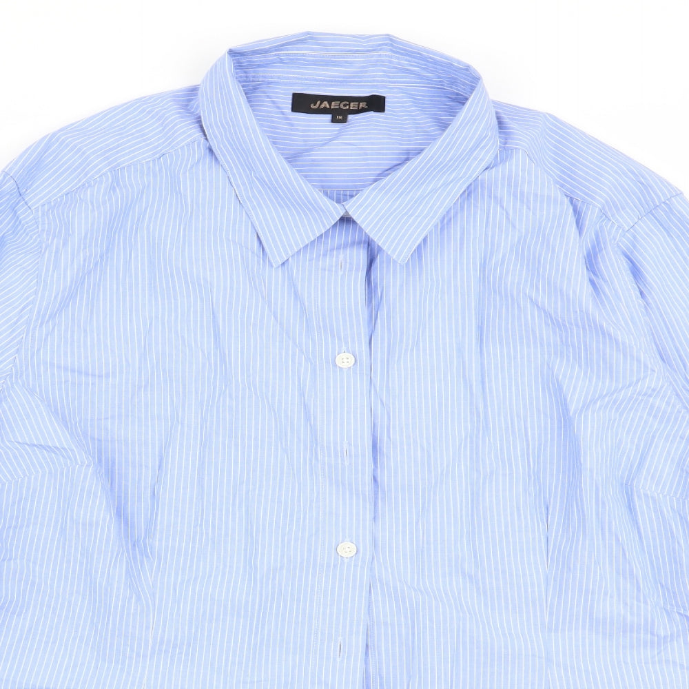 Jaeger Womens Multicoloured Striped  Basic Button-Up Size 18