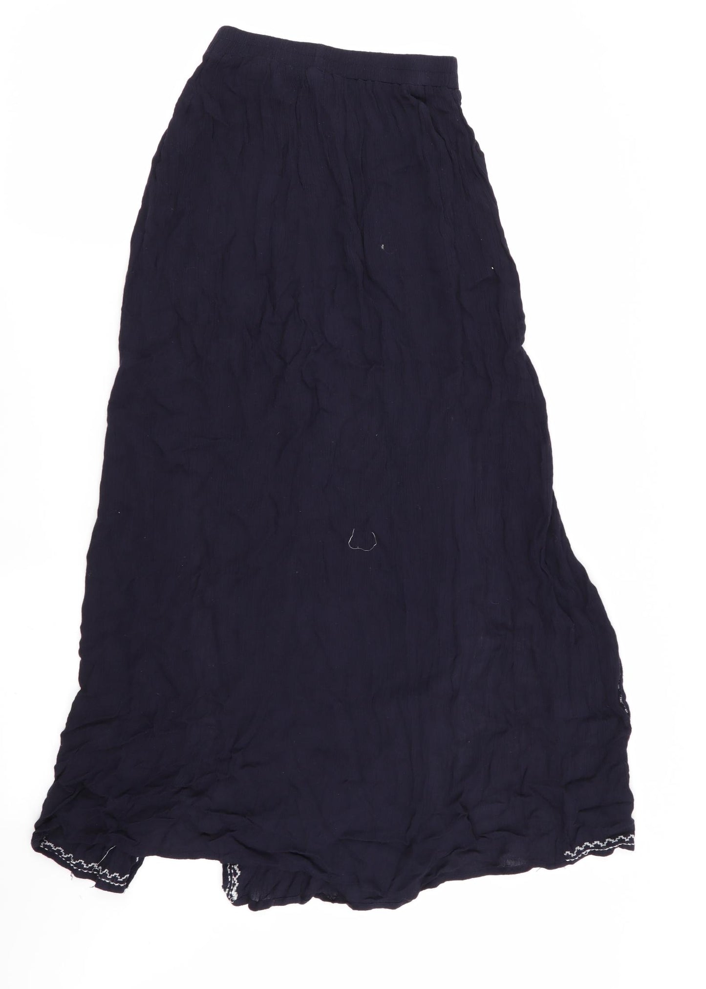 Primark Womens Blue Geometric  Flare Skirt Size 8  - Stretch waistband