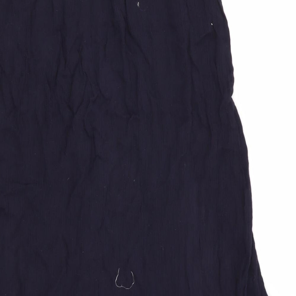 Primark Womens Blue Geometric  Flare Skirt Size 8  - Stretch waistband