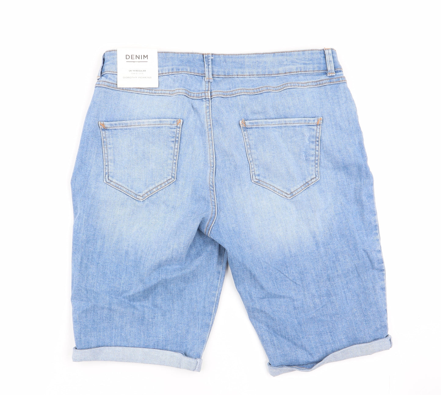 Dorothy Perkins Womens Blue   Chino Shorts Size 14