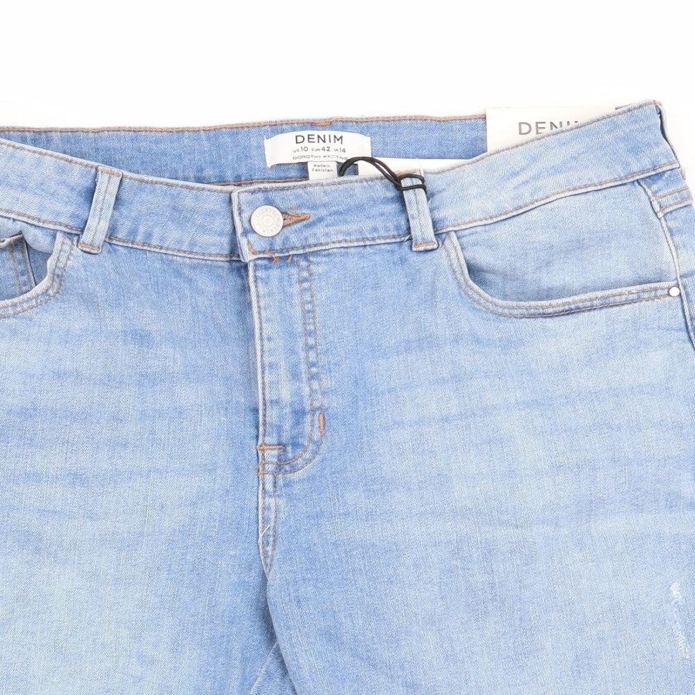 Dorothy Perkins Womens Blue   Chino Shorts Size 14