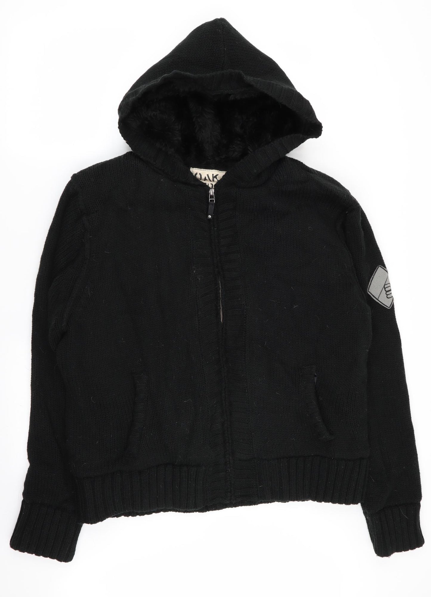 oak ridge Mens Black   Full Zip Jumper Size L