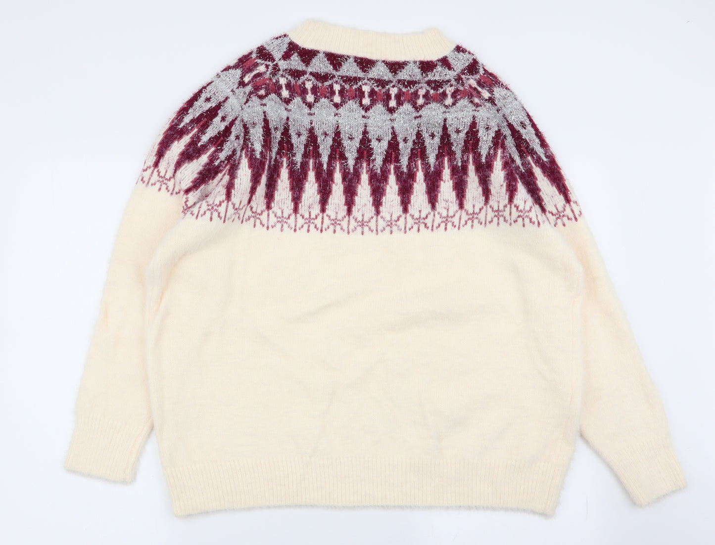 nastygal Womens Multicoloured Geometric  Pullover Jumper Size M