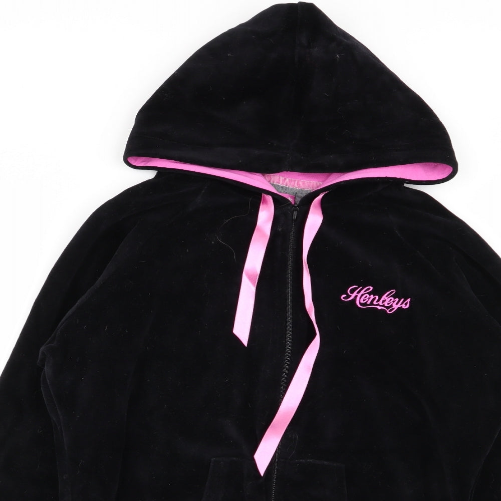 Henleys Womens Black   Full Zip Jumper Size M