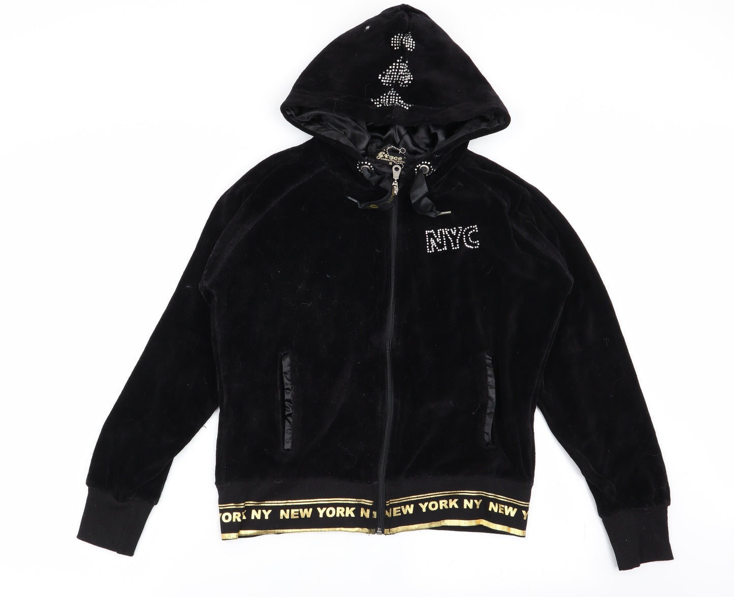 Grace Womens Black   Full Zip Jumper Size 16