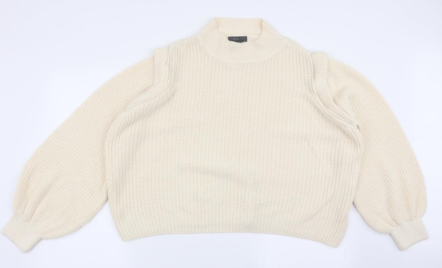 Primark Womens Ivory   Pullover Jumper Size 12  - size 12-14
