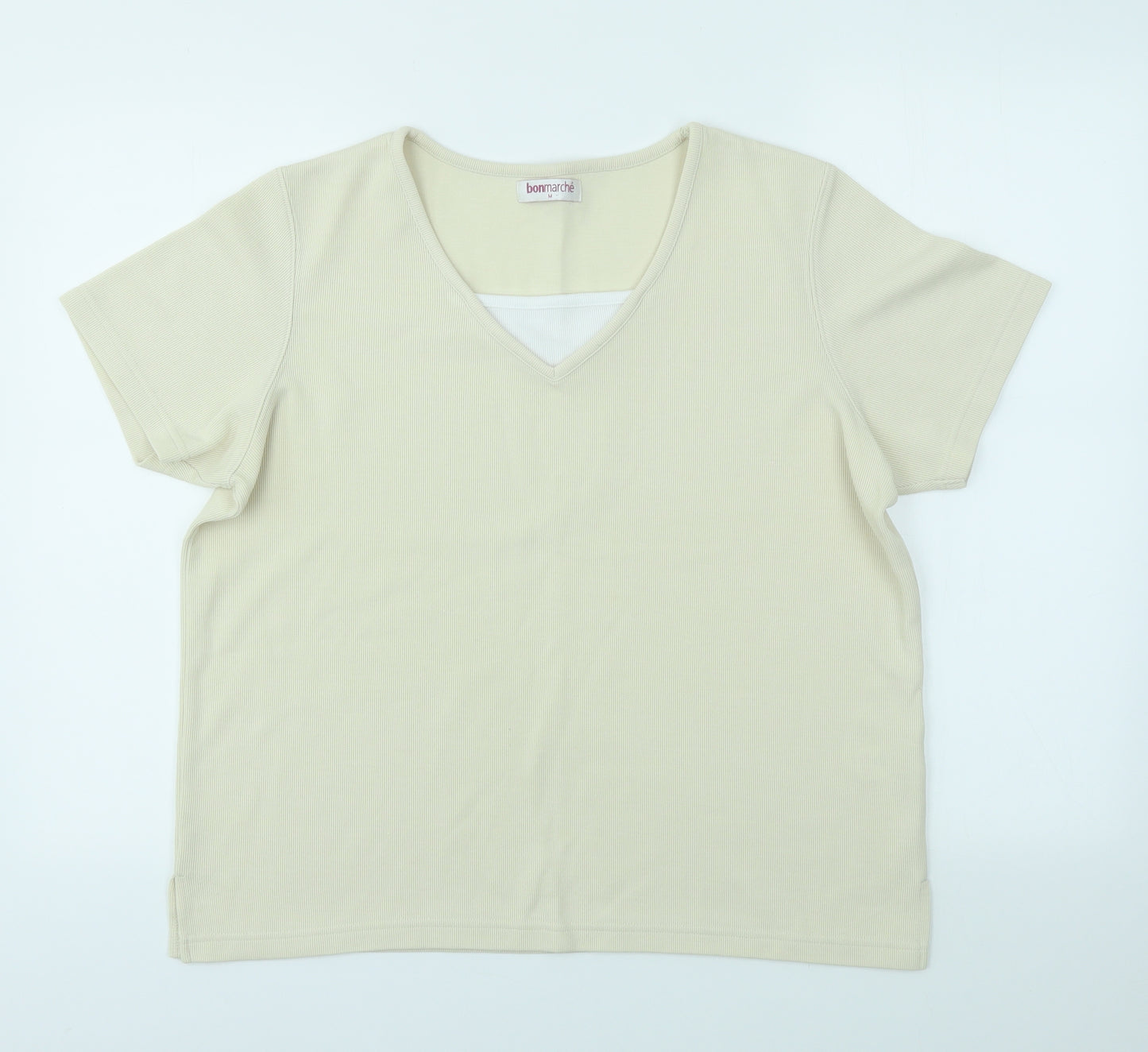 Bonmarché Womens Ivory   Basic T-Shirt Size M