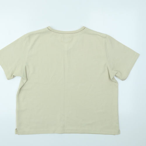 Bonmarché Womens Beige   Basic T-Shirt Size M