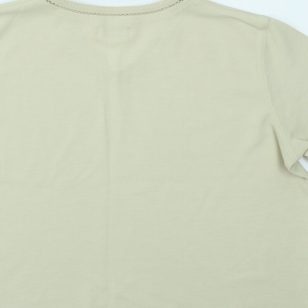 Bonmarché Womens Beige   Basic T-Shirt Size M