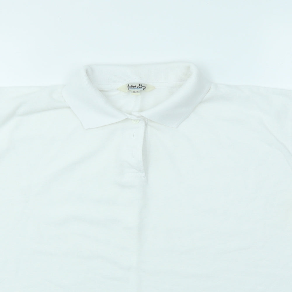 Atlantic Bay Womens White   Basic T-Shirt Size 14