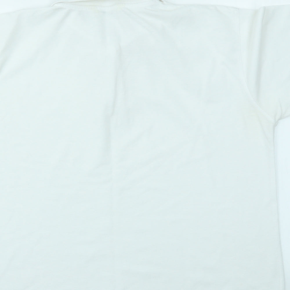 Atlantic Bay Womens White   Basic T-Shirt Size 14