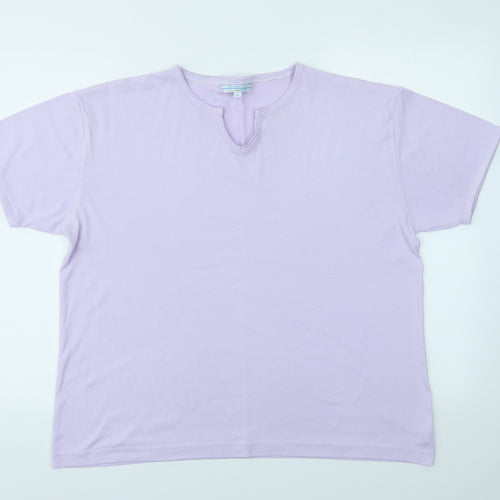 ANTONIA Womens Purple   Basic T-Shirt Size 16