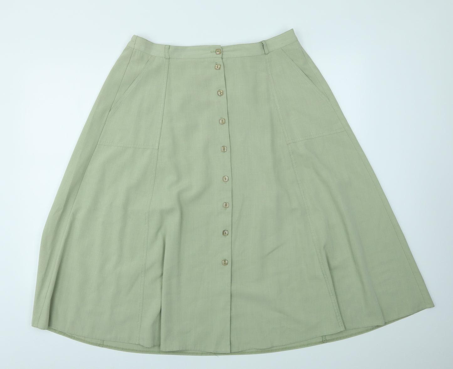 Anna Morella Womens Green   Flare Skirt Size 16  - stretch waistband