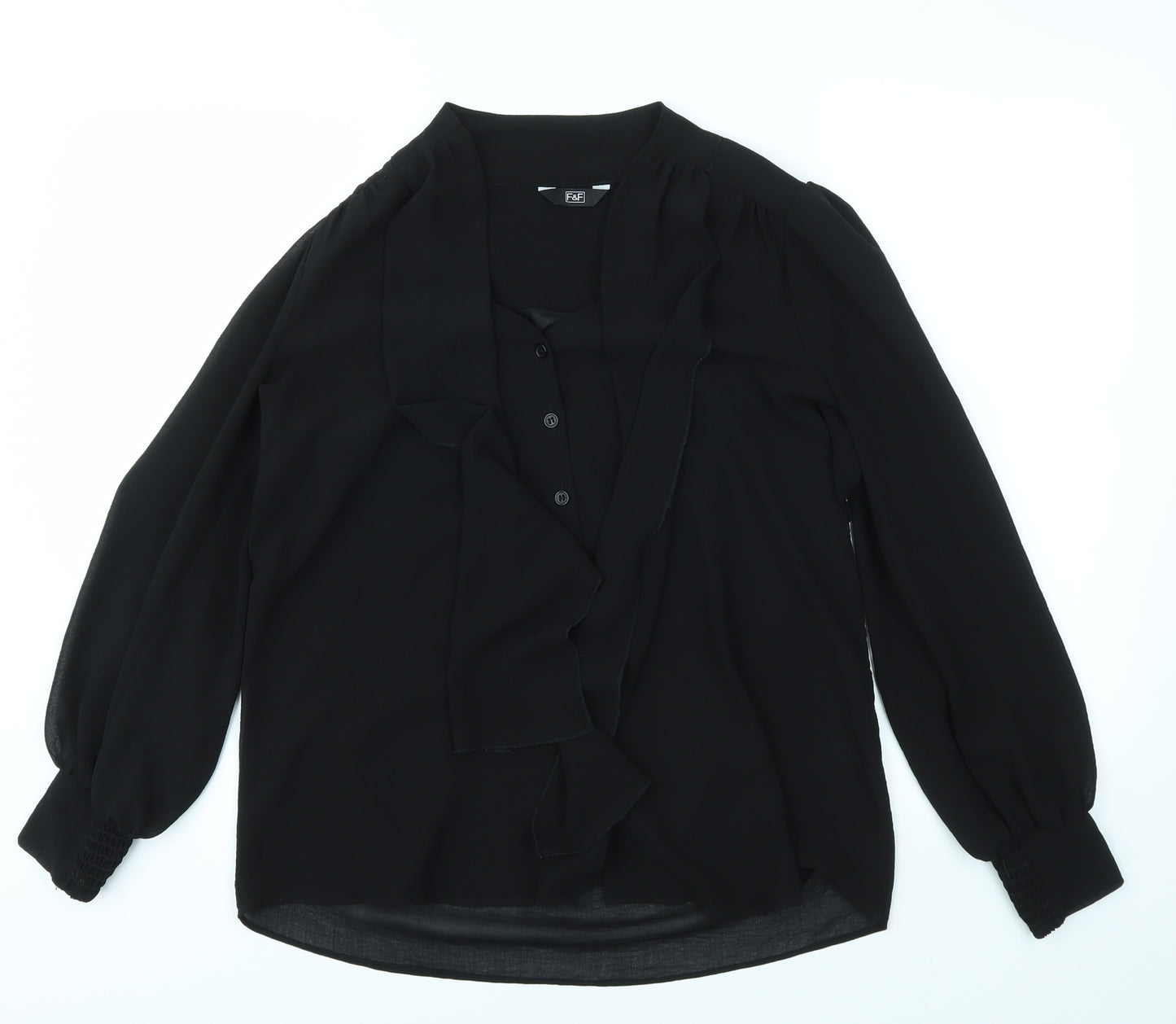 F&F Womens Black   Basic Blouse Size 10