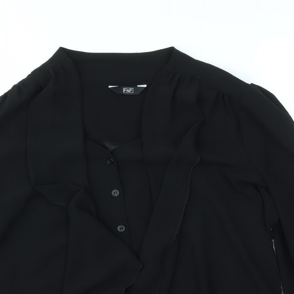F&F Womens Black   Basic Blouse Size 10