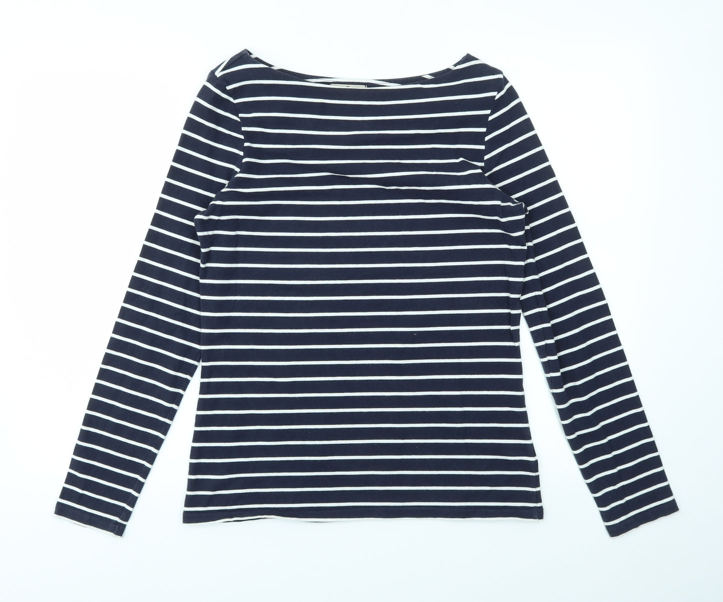 TU Womens Blue Striped  Basic T-Shirt Size 14