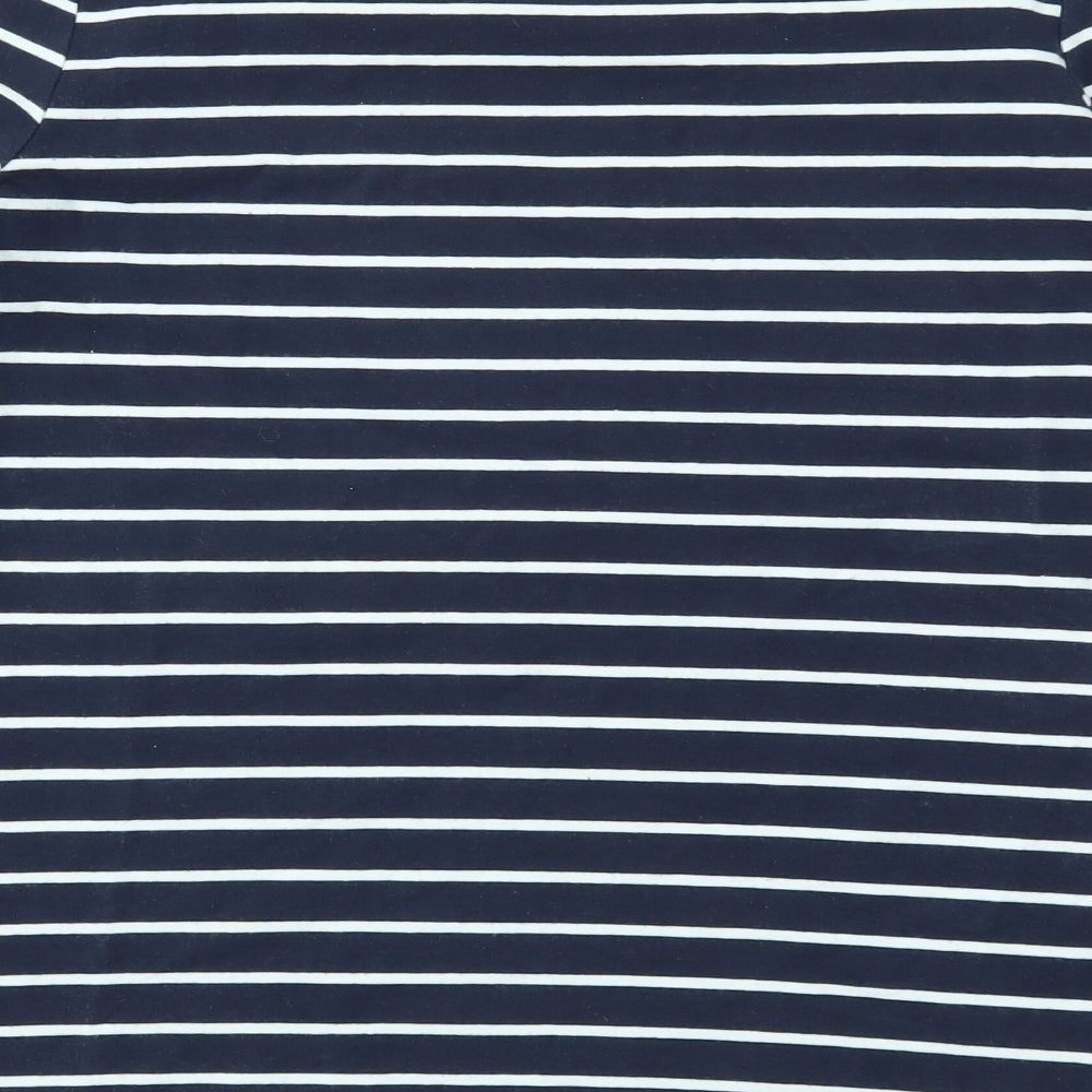 TU Womens Blue Striped  Basic T-Shirt Size 14