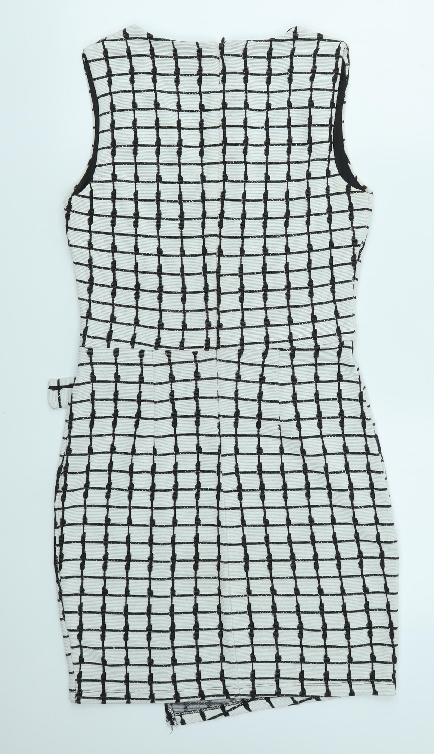 Miss Selfridge Womens Multicoloured Geometric  A-Line  Size 10