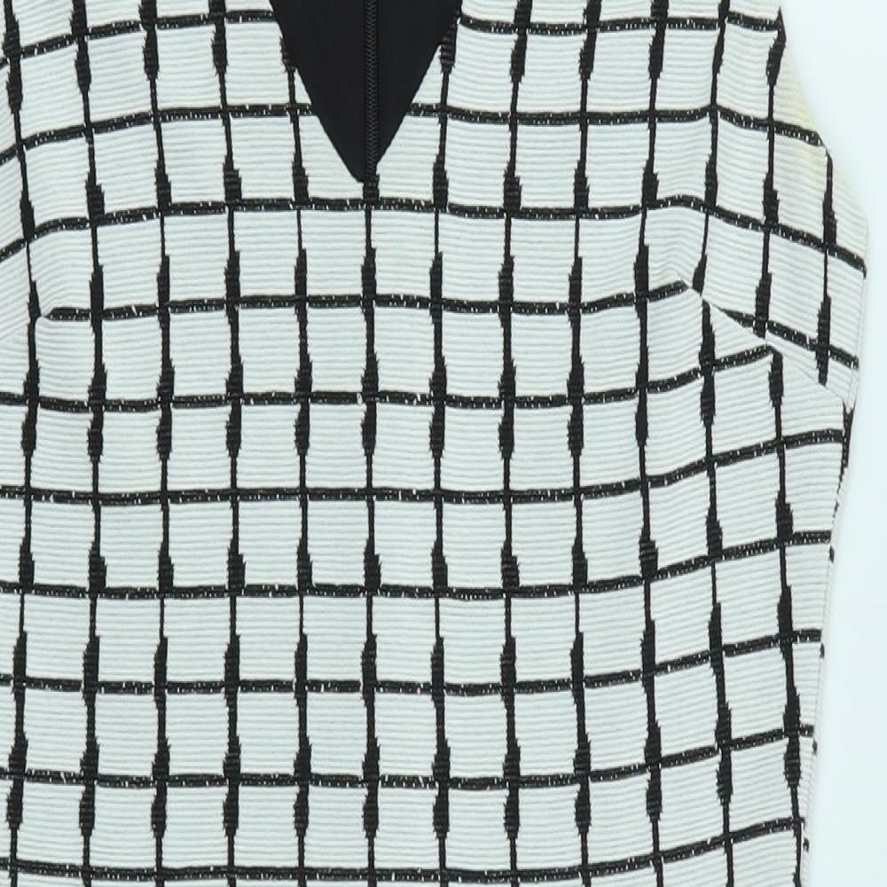 Miss Selfridge Womens Multicoloured Geometric  A-Line  Size 10