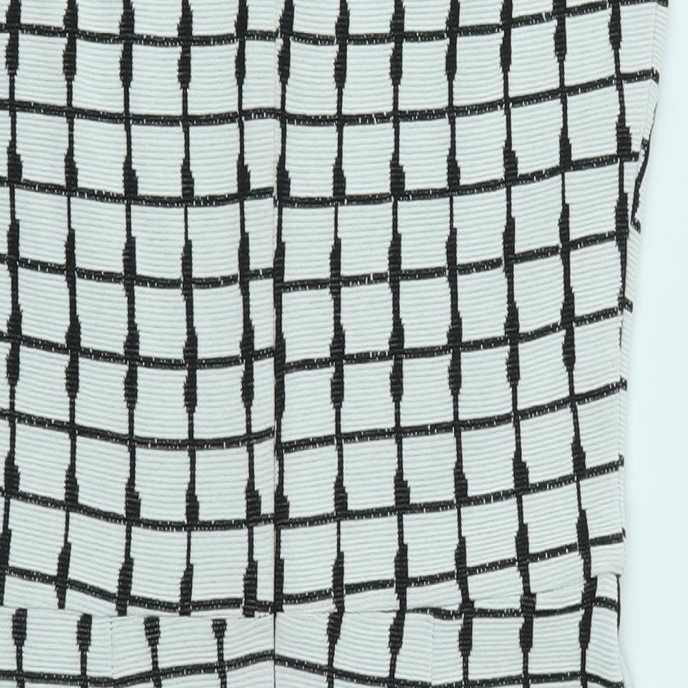 Miss Selfridge Womens Multicoloured Geometric  A-Line  Size 10