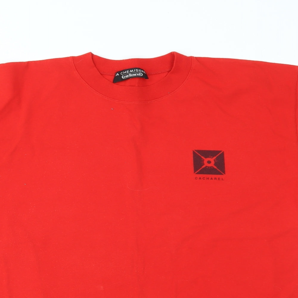 Cacharel Mens Red    T-Shirt Size L