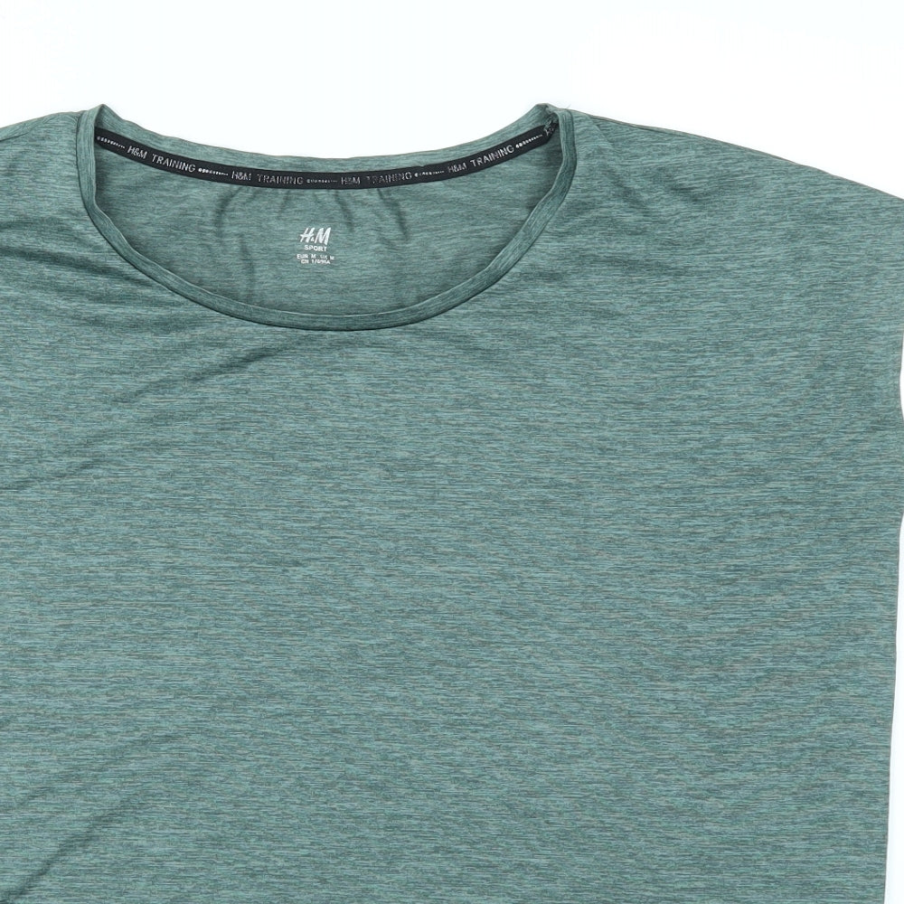 H&M Womens Green   Basic T-Shirt Size M