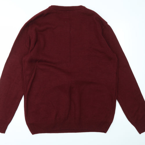 NEXT Mens Red Animal Print  Pullover Sweatshirt Size 2XL