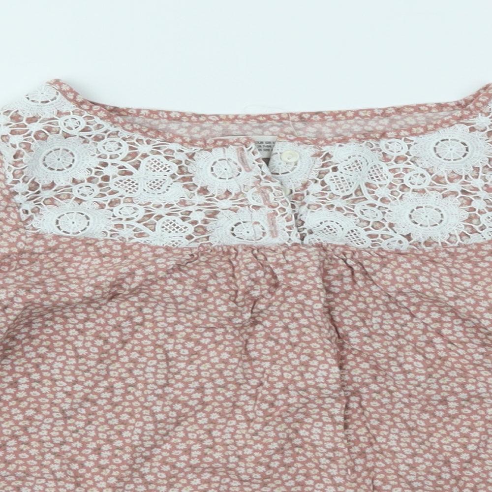 H&M Girls Multicoloured Floral  Basic Blouse Size 8 Years