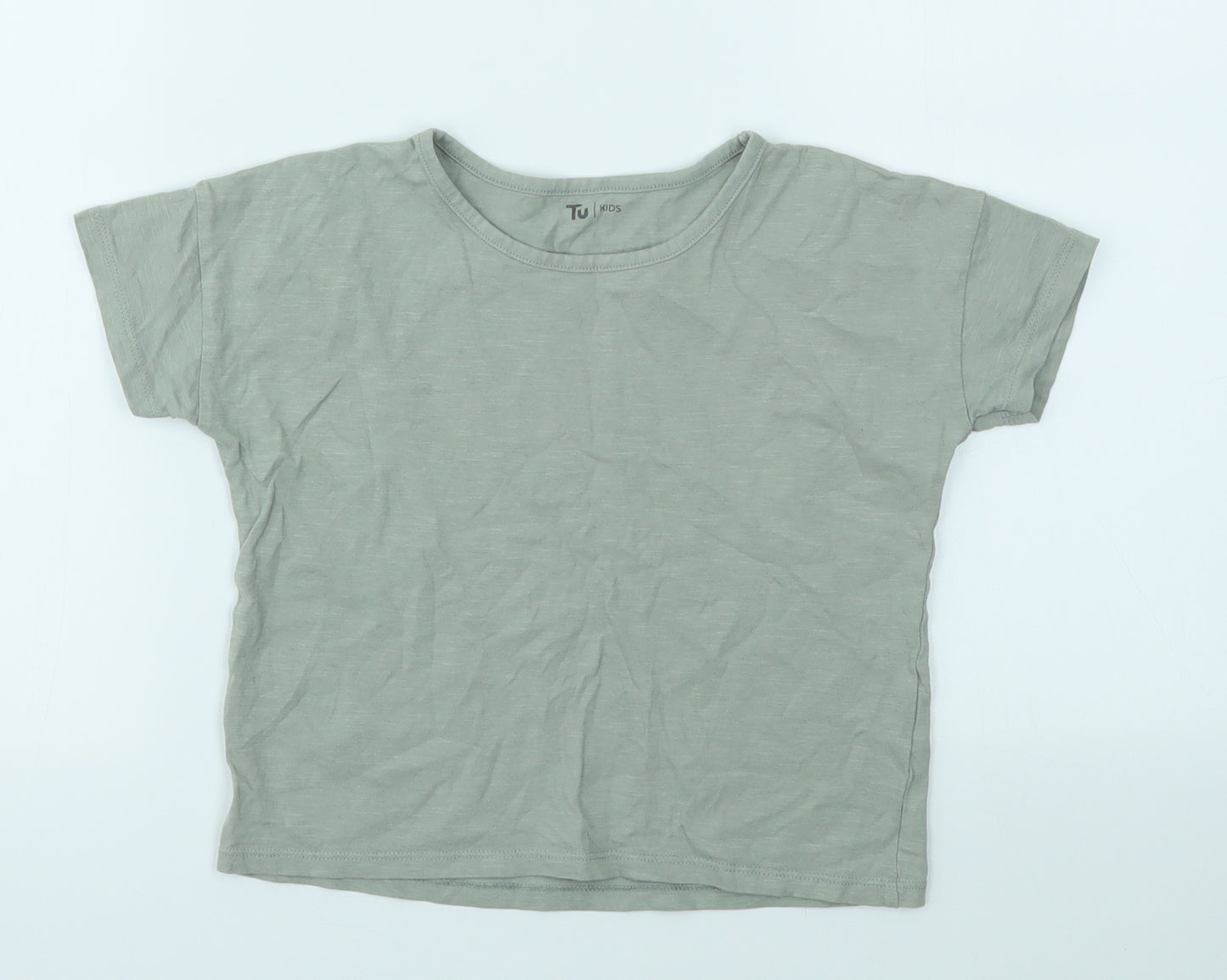TU Girls Green   Basic T-Shirt Size 8 Years