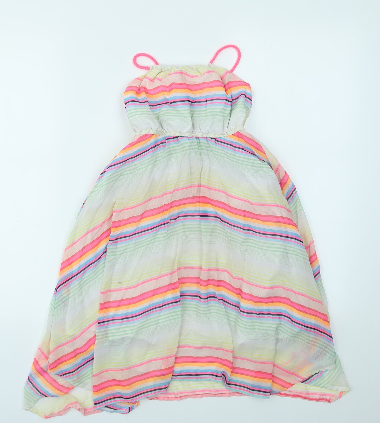 H&M Girls Multicoloured Striped  Fit & Flare  Size 6 Years