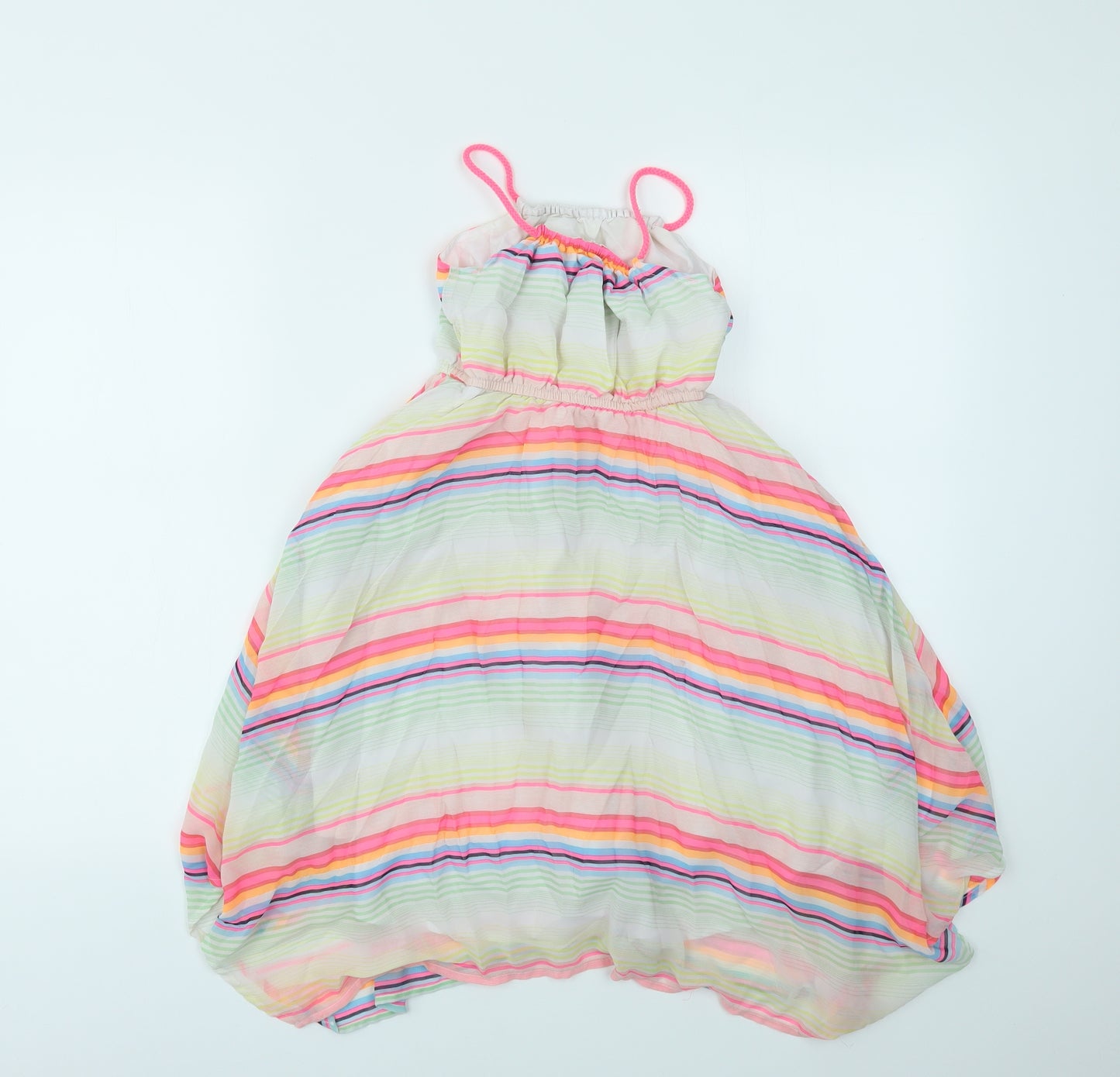 H&M Girls Multicoloured Striped  Fit & Flare  Size 6 Years