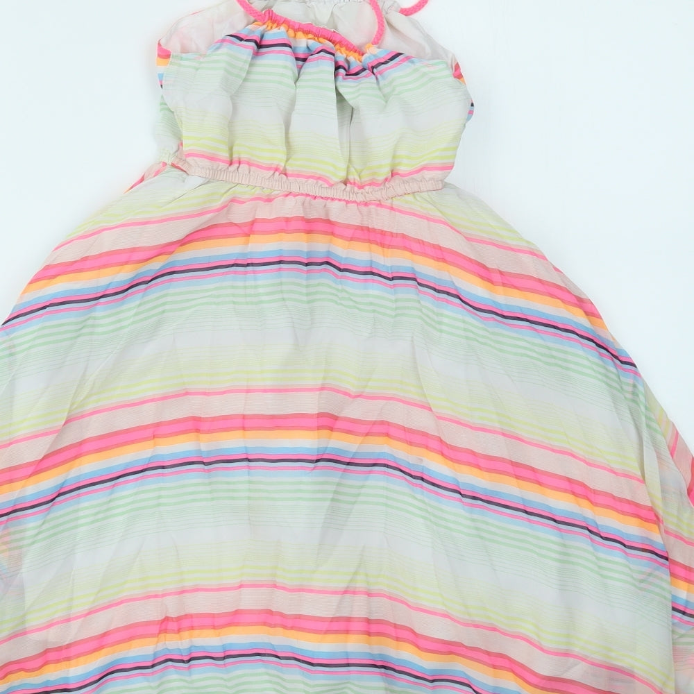 H&M Girls Multicoloured Striped  Fit & Flare  Size 6 Years