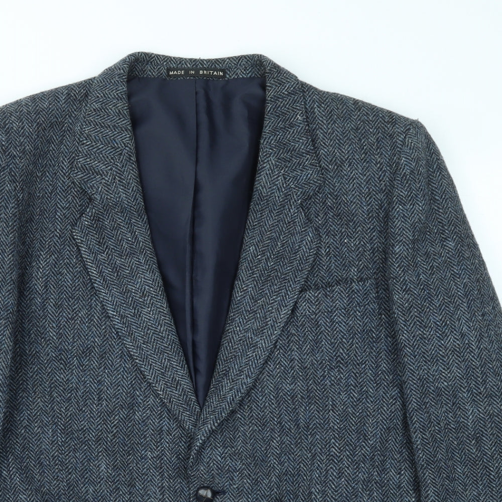 Harris Tweed Mens Blue   Jacket Blazer Size 46