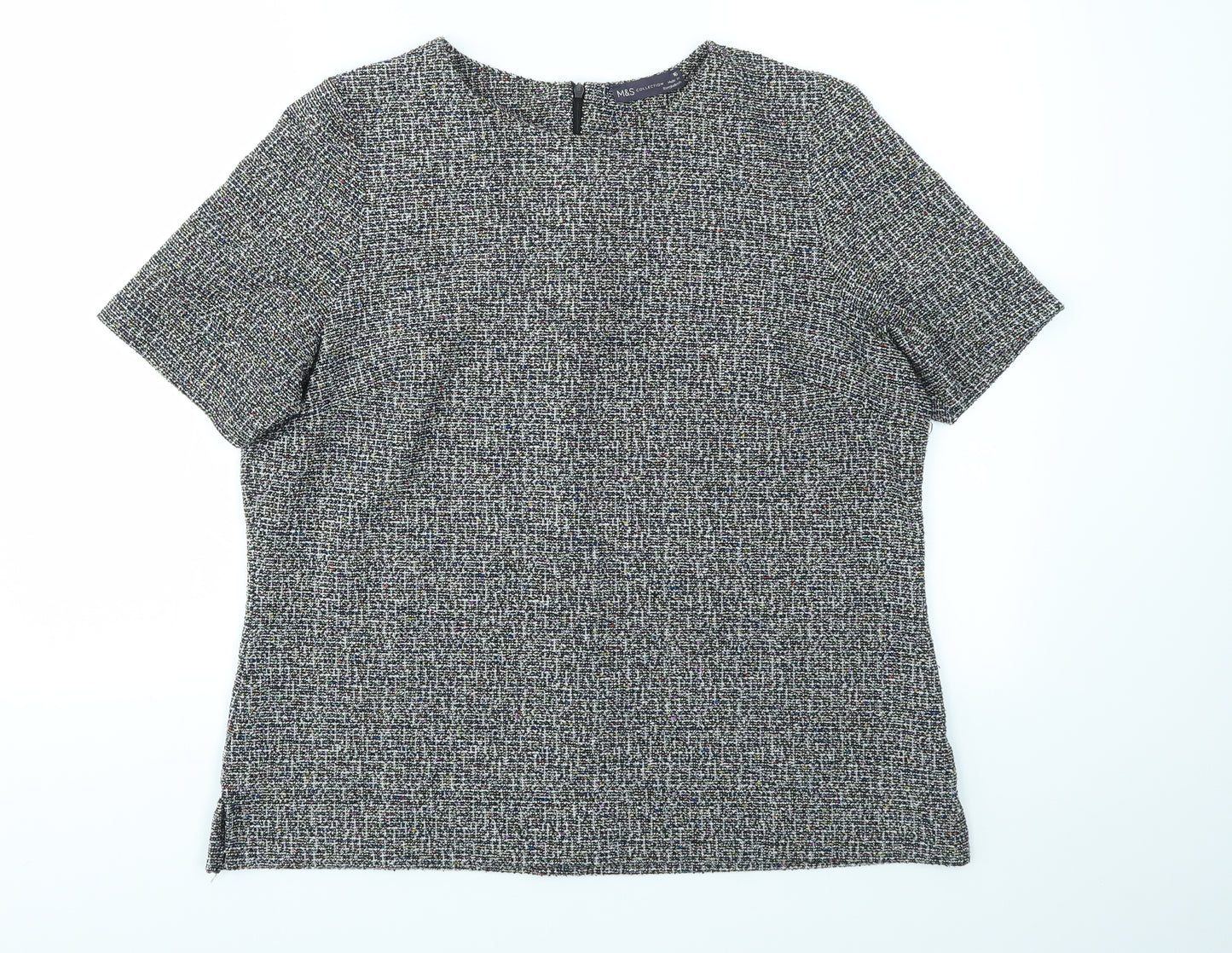 M&S Womens Multicoloured   Basic T-Shirt Size 16