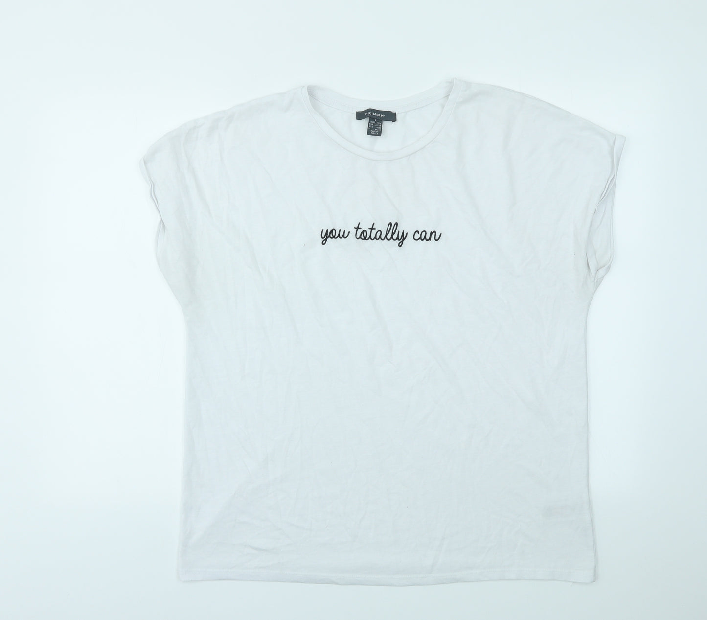Primark Womens White   Basic T-Shirt Size L
