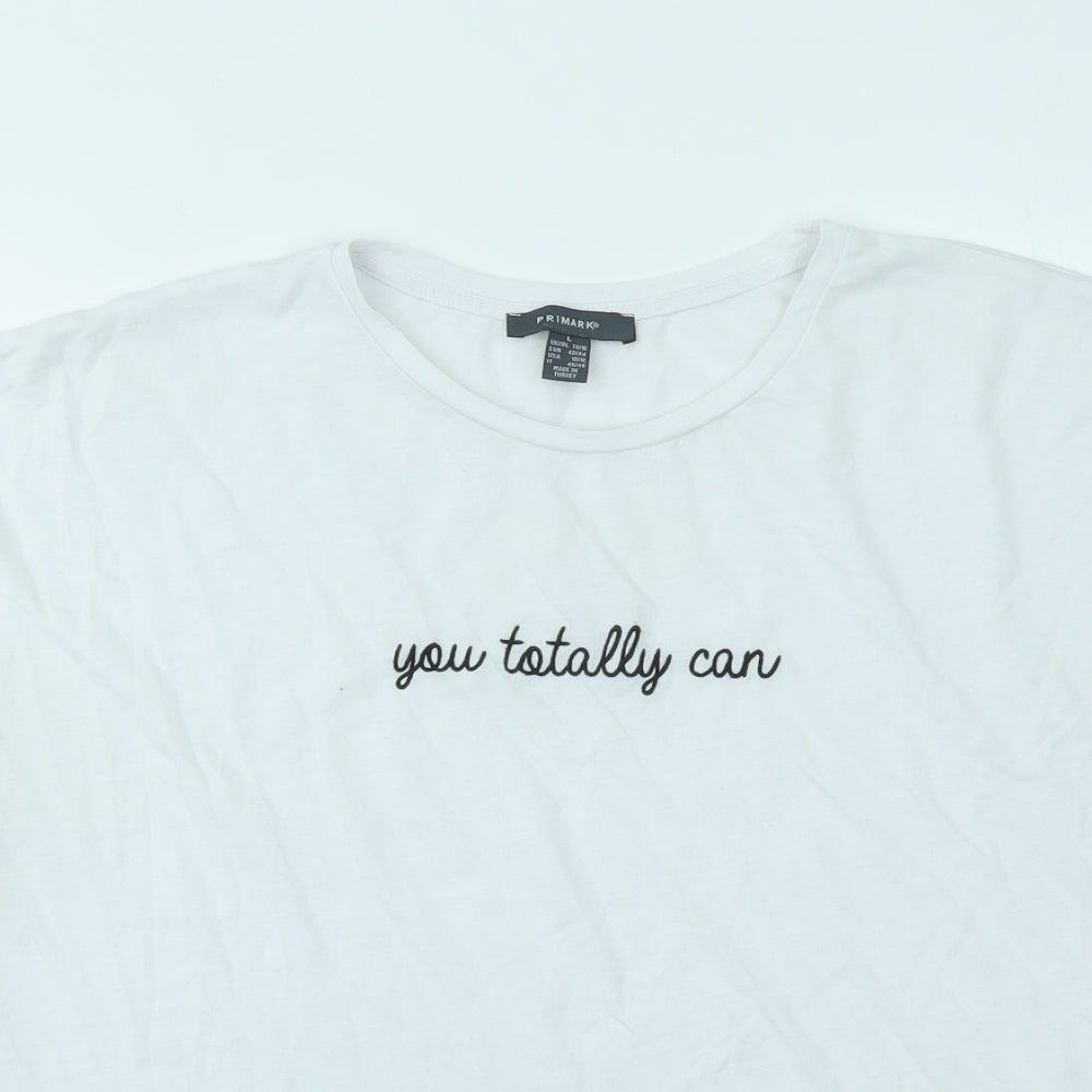 Primark Womens White   Basic T-Shirt Size L