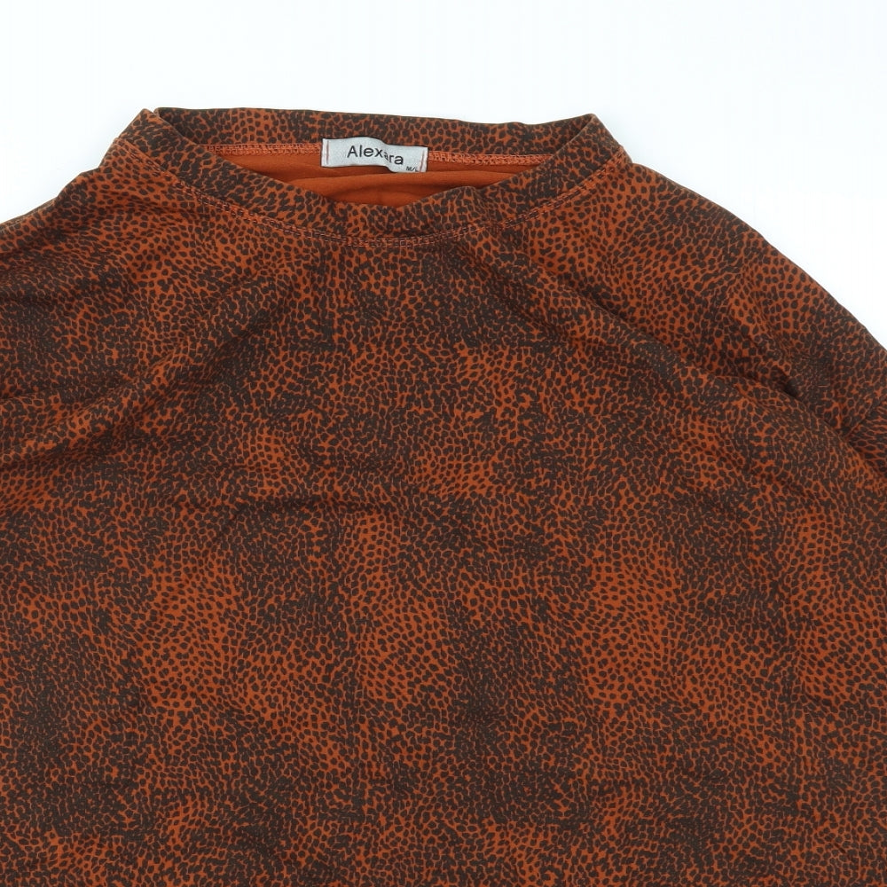 Alexara Womens Multicoloured Animal Print  Pullover Jumper Size M