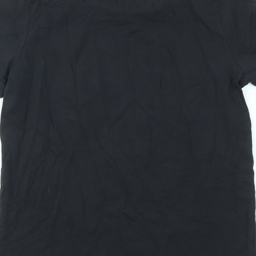 TU Boys Black Houndstooth  Basic T-Shirt Size 10 Years