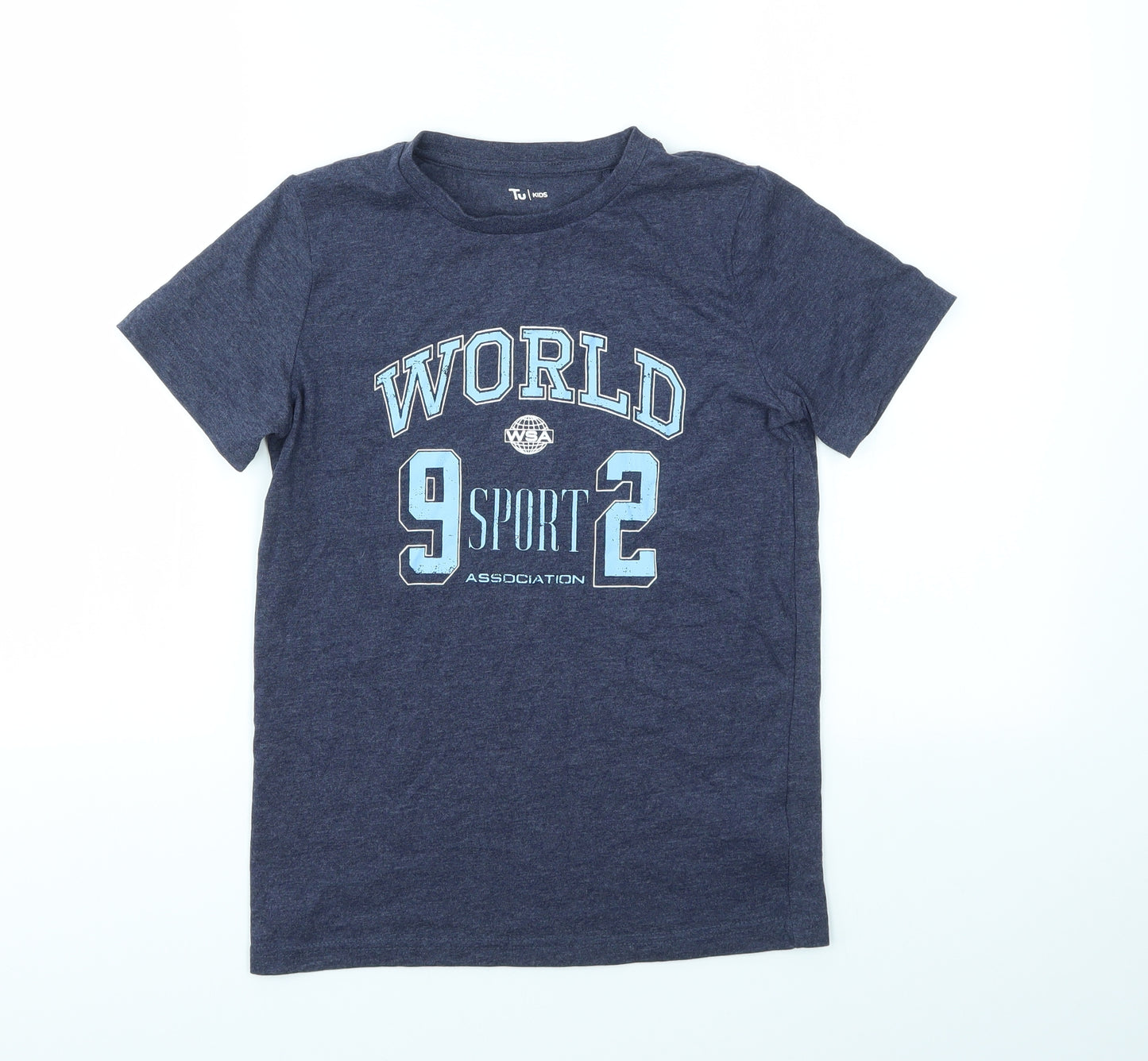TU Boys Blue Geometric  Basic T-Shirt Size 10 Years