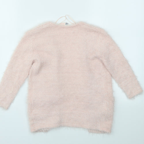 H&M Girls Pink   Cardigan Jumper Size 3-4 Years