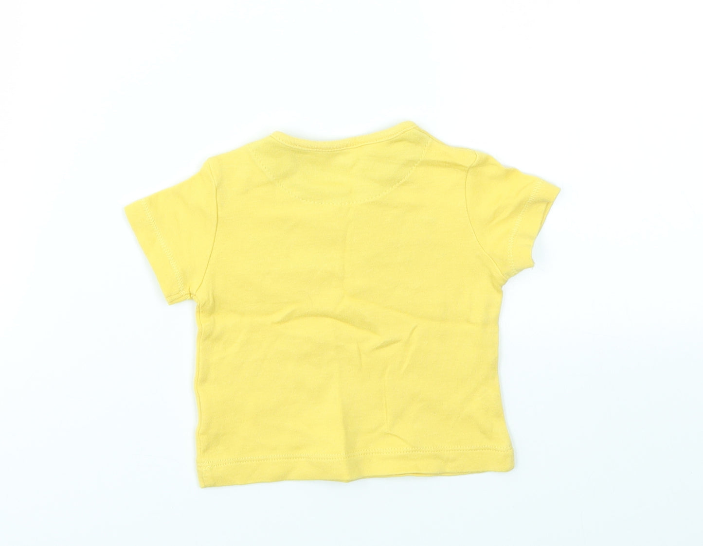 JHON LEWIS Girls Yellow   Basic T-Shirt Size 0-3 Months