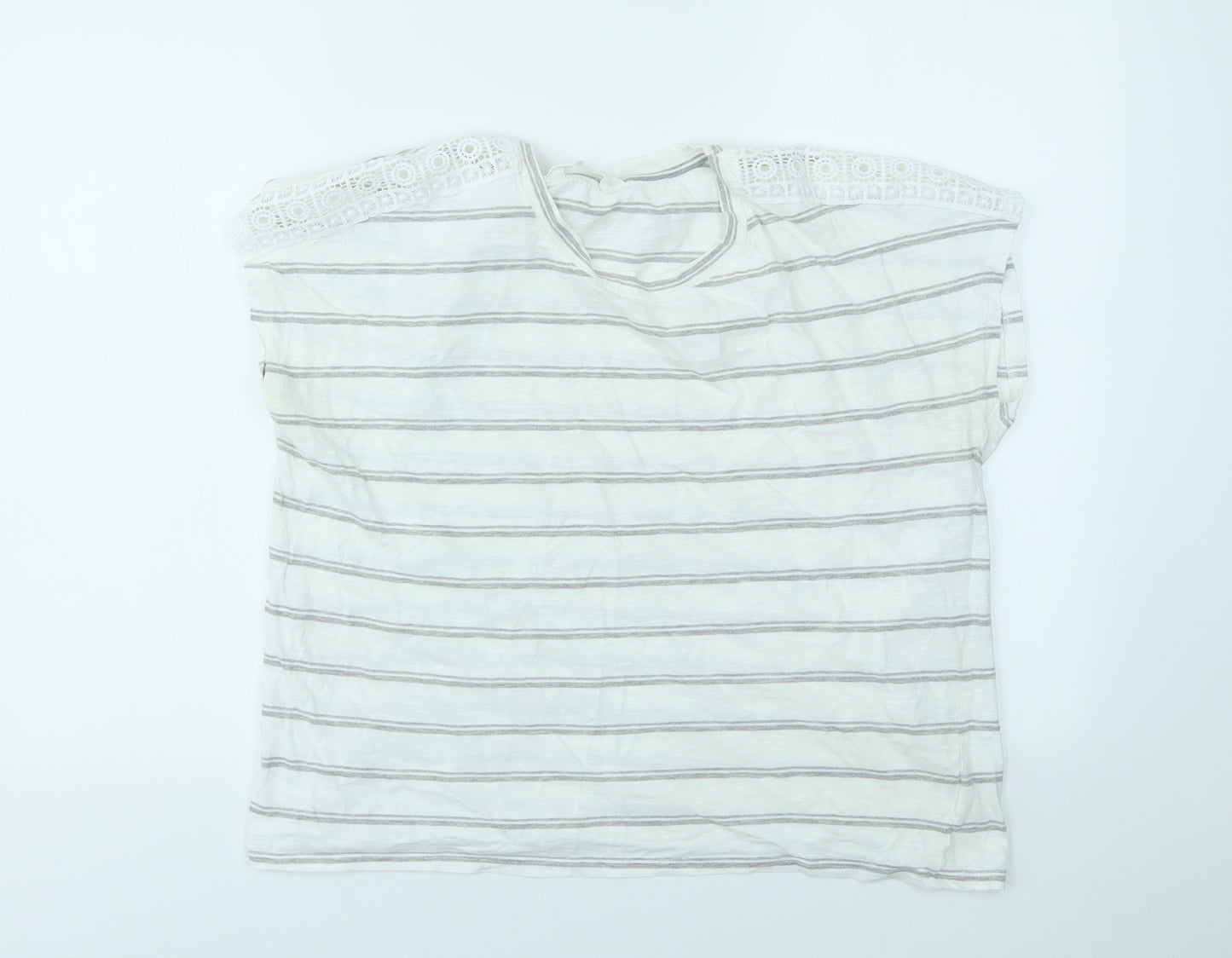 Primark Womens Multicoloured Striped  Basic T-Shirt Size 12
