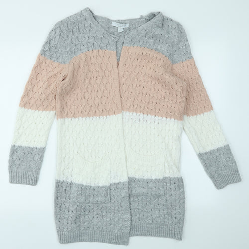 Amisu Womens Multicoloured Striped  Cardigan Jumper Size S