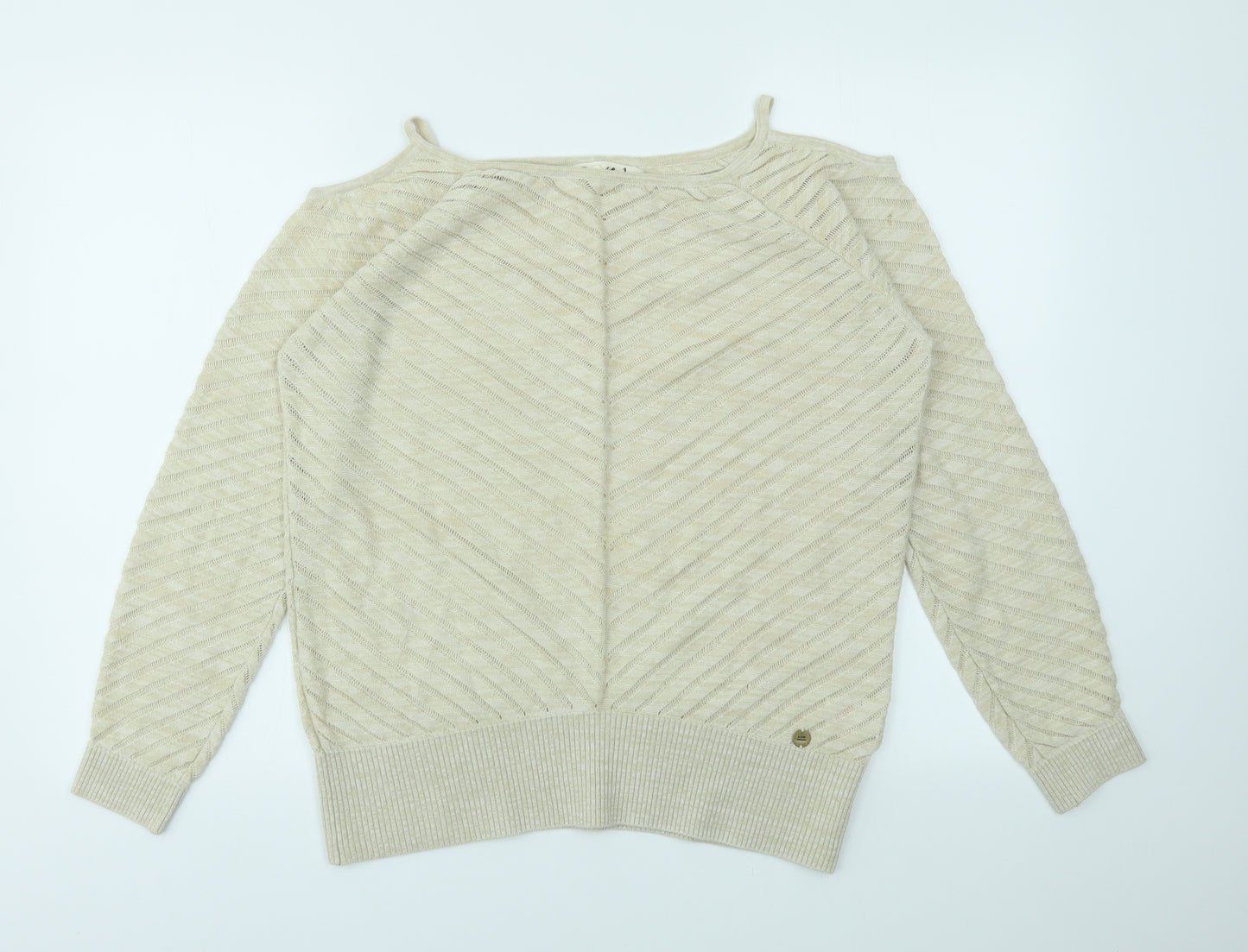 RUIEN  Womens Beige   Pullover Jumper Size 16