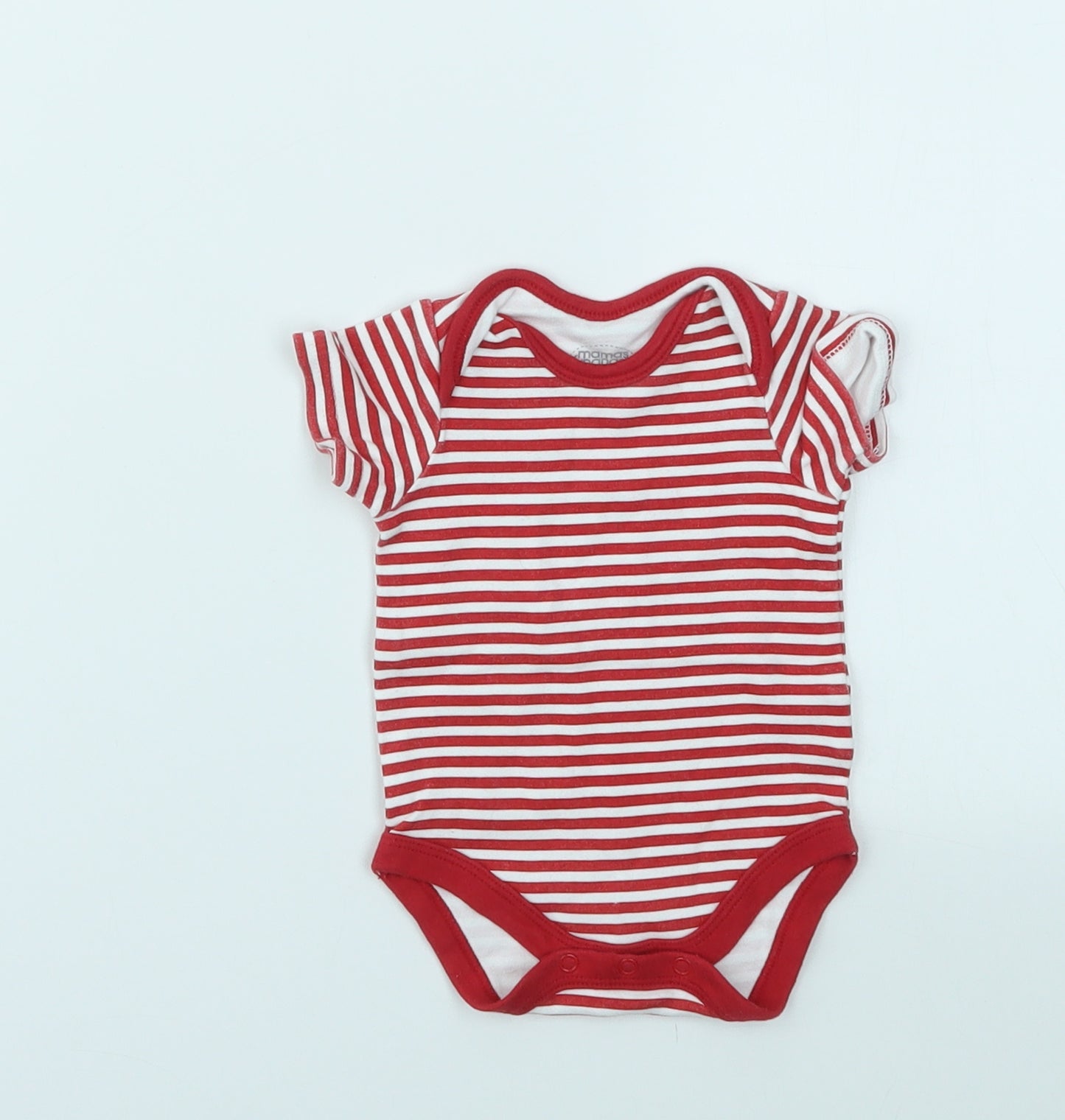 mamas & papas Baby Red Striped  Babygrow One-Piece Size Newborn