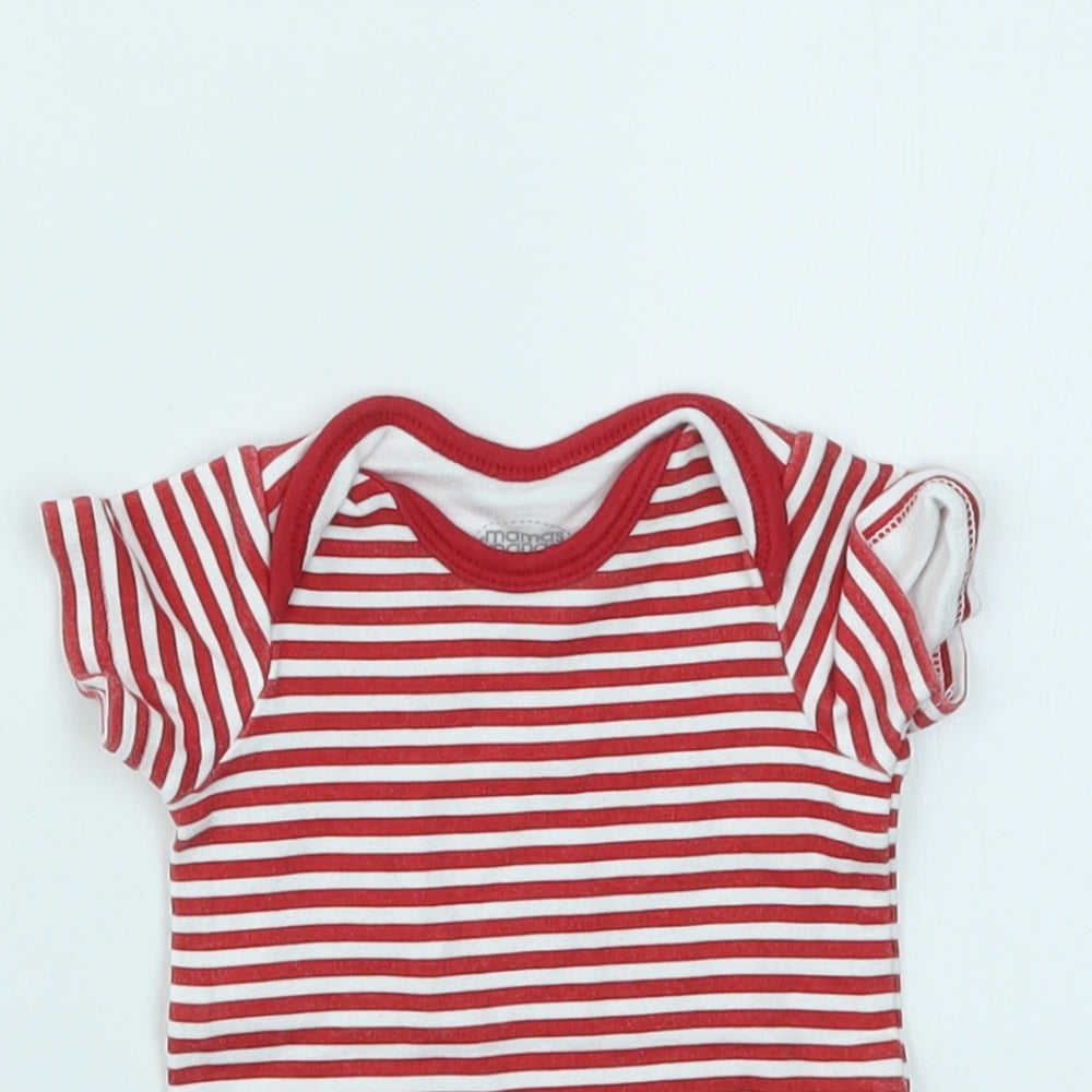 mamas & papas Baby Red Striped  Babygrow One-Piece Size Newborn
